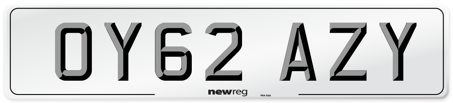 OY62 AZY Number Plate from New Reg